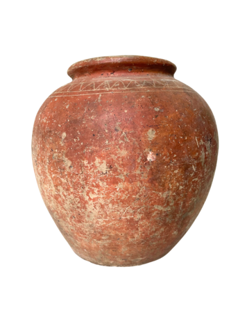 Old Indonesian terracotta vase #2 - red