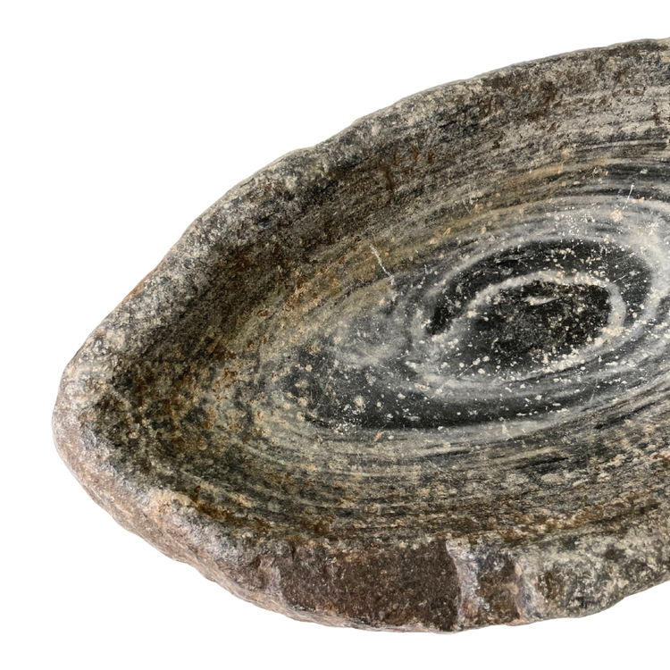 Dark grey marble mortar - India