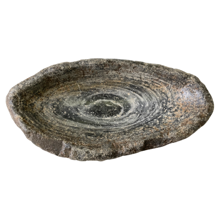 Dark grey marble mortar - India