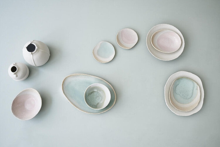 Jars Céramistes Bord  Wabi  - Blanc