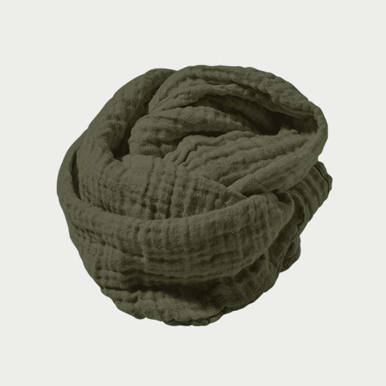 Linge Particulier Heavy scarf - moss green