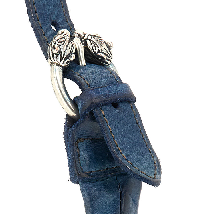 Campomaggi Kura Crossbody Bag - Cow Multicolor Studs Profile - Sapphire