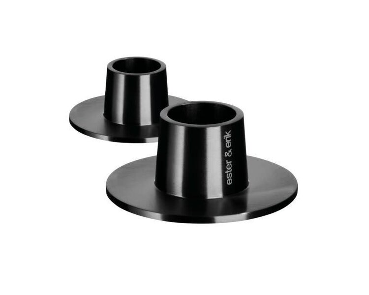 Candle holder M - black matt