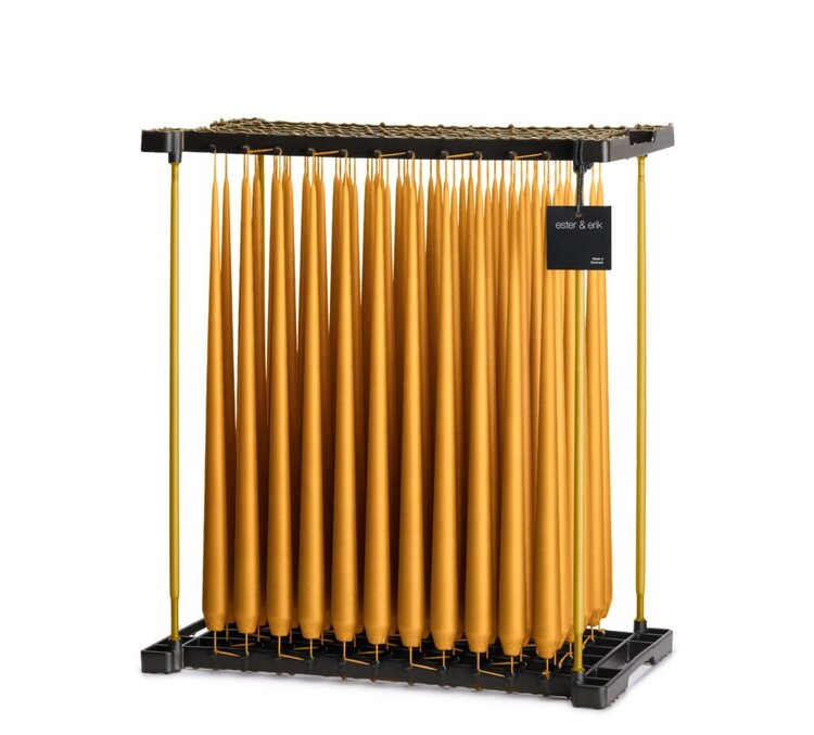 Taper candles, warm amber - 42cm