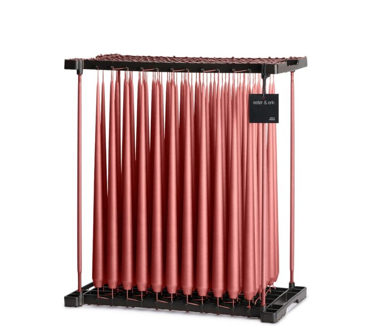 Taper candles, aged rust - 42cm