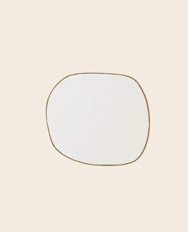 Caravane Ame hand geplooide messing spiegel