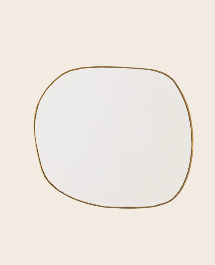 Caravane Ame hand geplooide messing spiegel