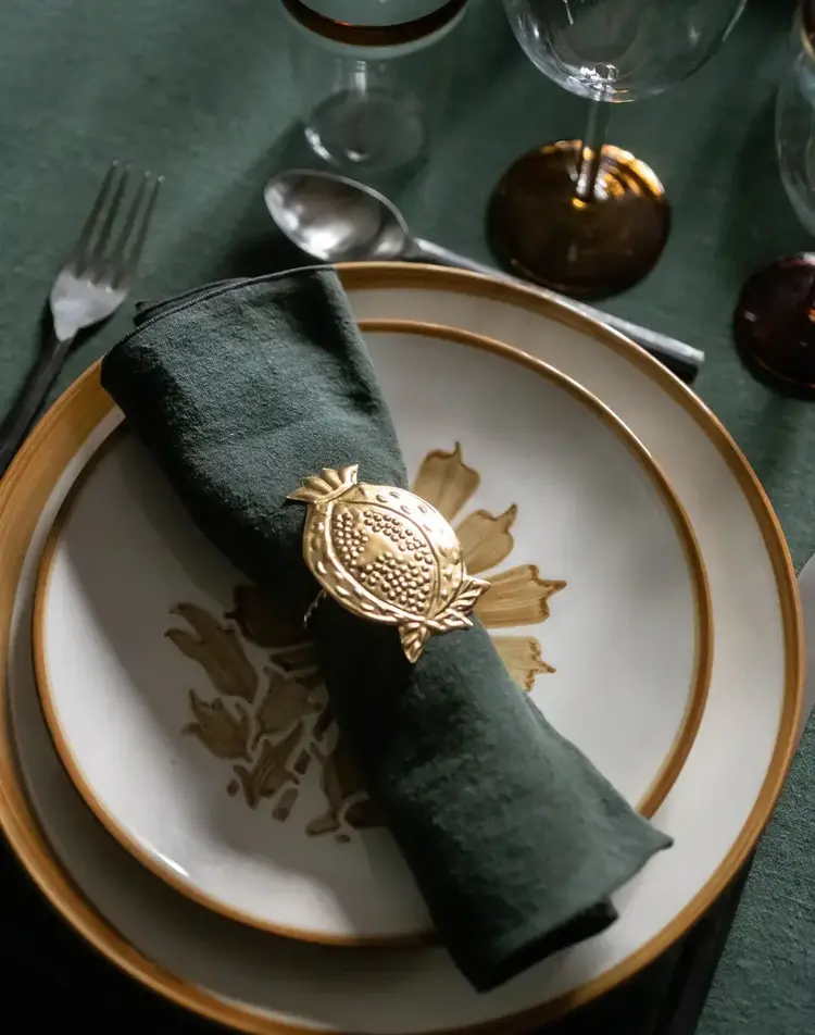 Caravane Napkin ring Livio Ex Voto - grenade