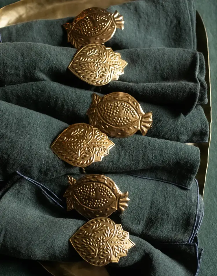 Caravane Napkin ring Livio Ex Voto - grenade