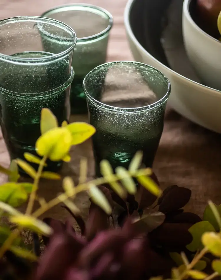 Caravane Bubbel gerecycleerd waterglas Hera - laurier