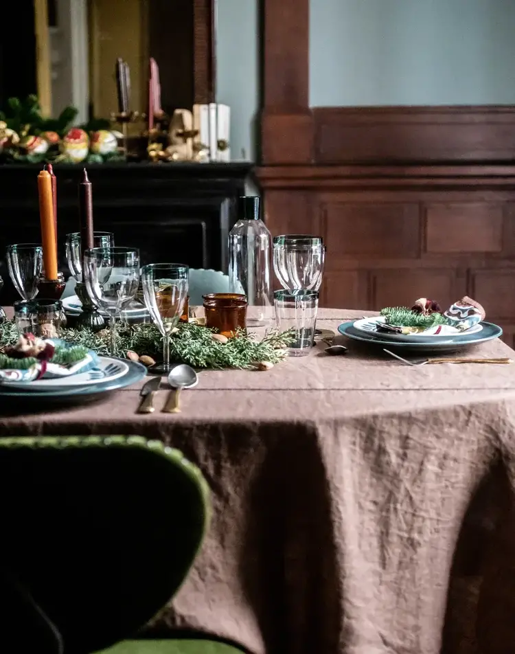 Caravane Tafelkleed Noé, gewassen linnen - cafe