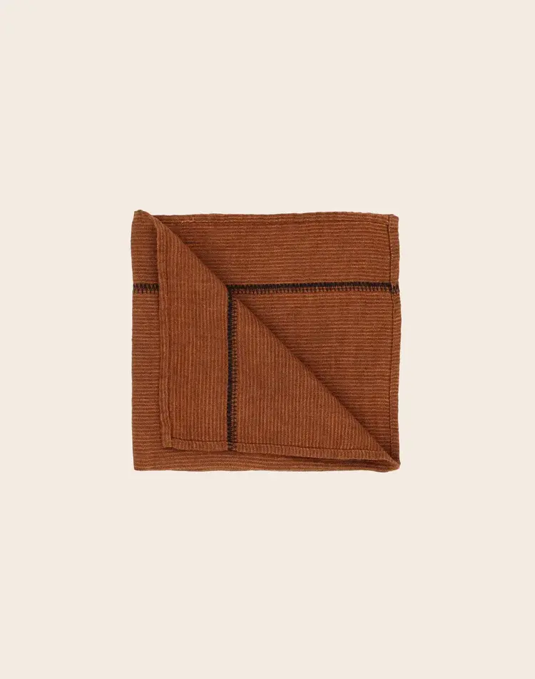 Caravane Napkin Noé, washed linen - terracotta