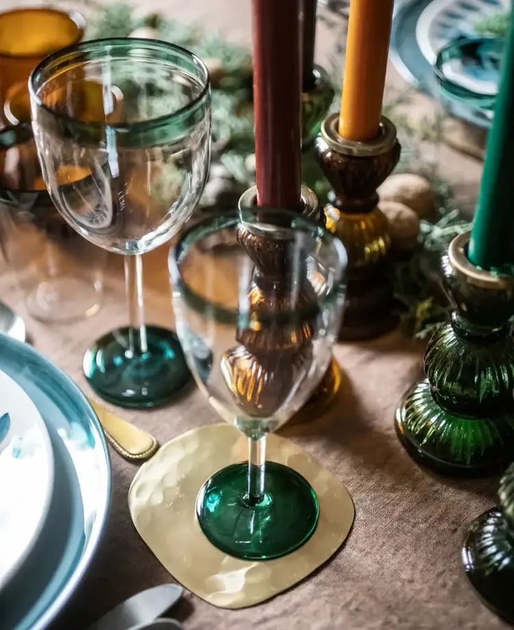 Caravane Rode wijn glas op voet Ina - lac