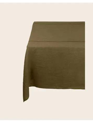 Caravane Tablecloth  Noé, washed linen - laurier