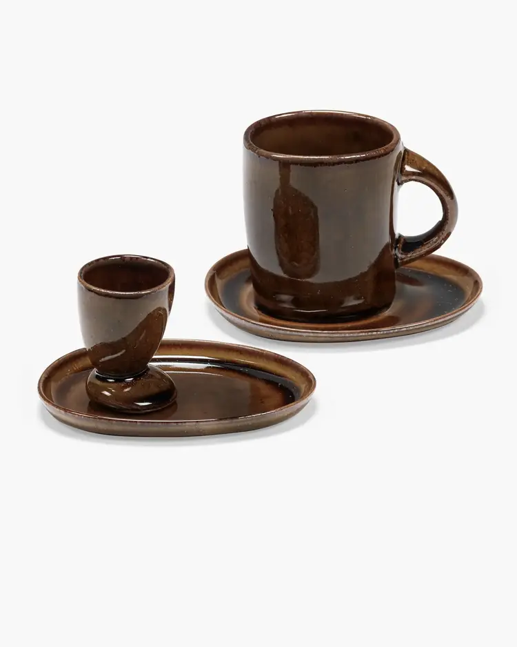 Unchartered for Serax Egg Cup Out Of Lines - Ocher