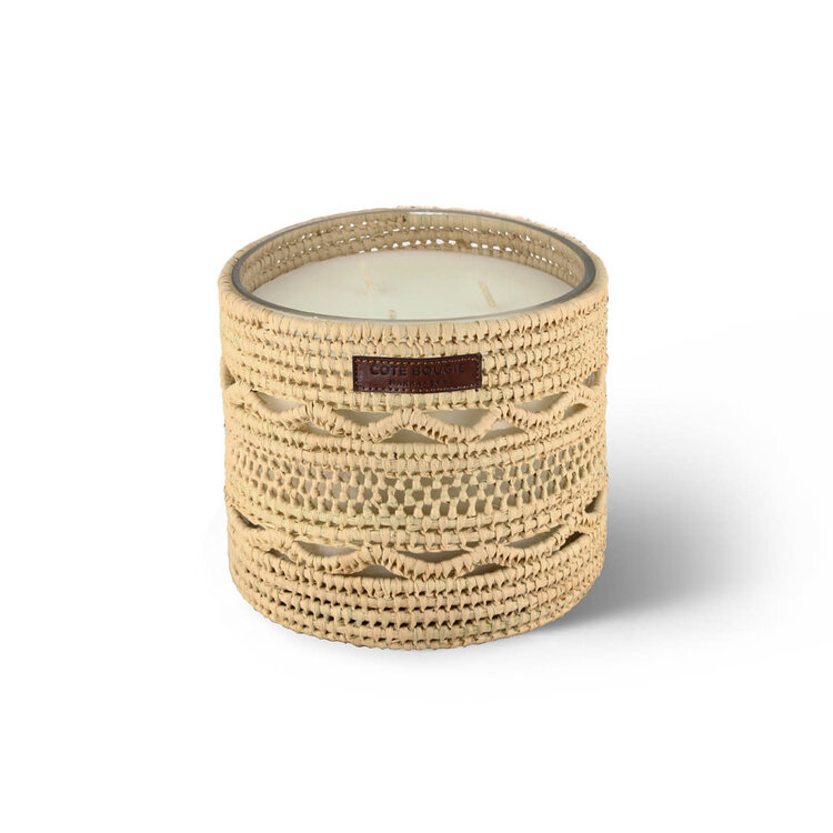 Geurkaars raffia Dina - mandarine majorelle