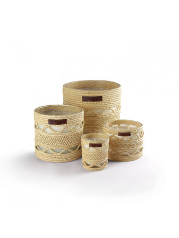 Scented candle raphia - Dina - mandarine majorelle