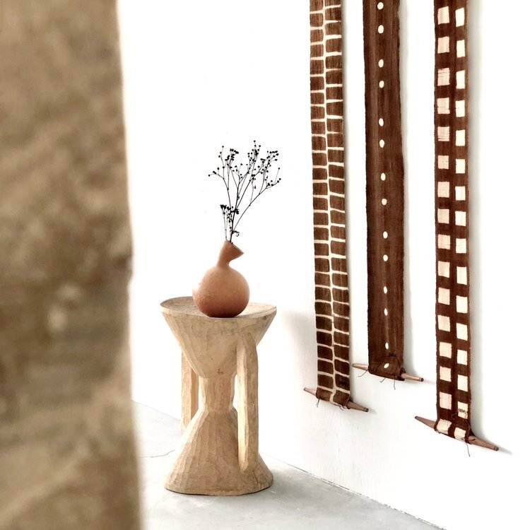 AAAA Bogolan Totem - Birth - Bruin/Wit