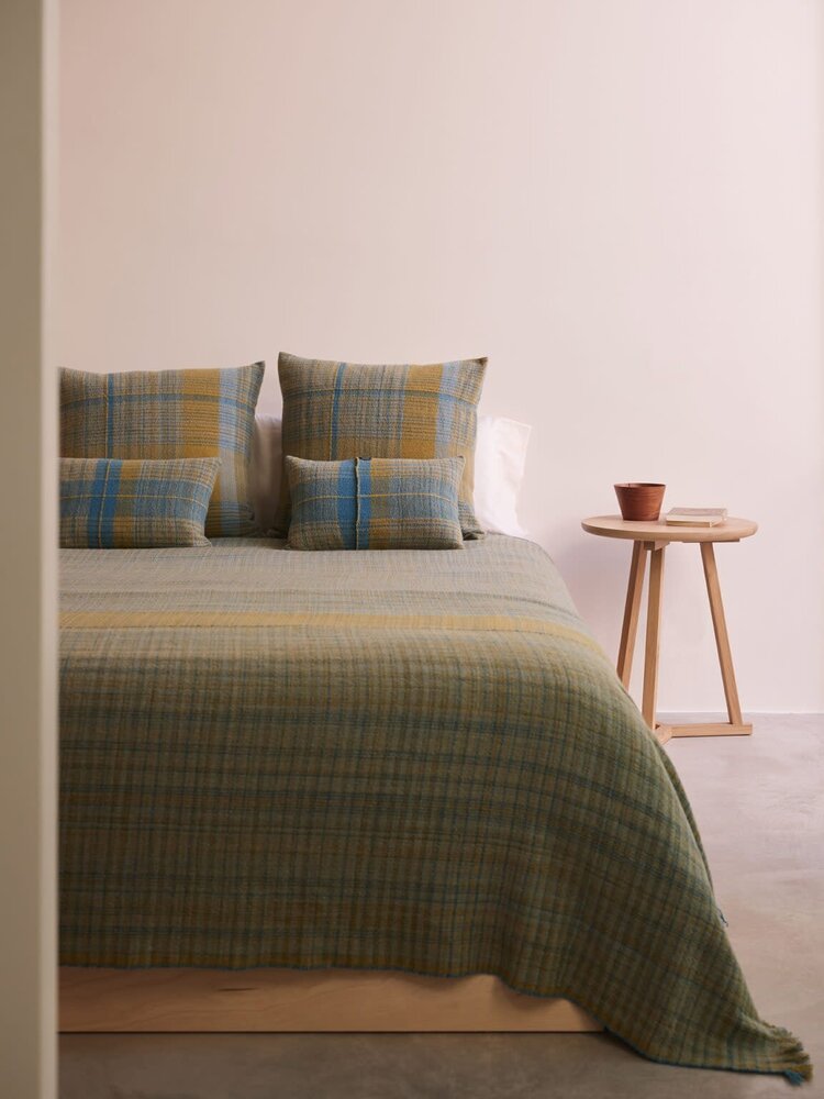 Teixidors Bedsprei Moodern green/turquoise - merino wol