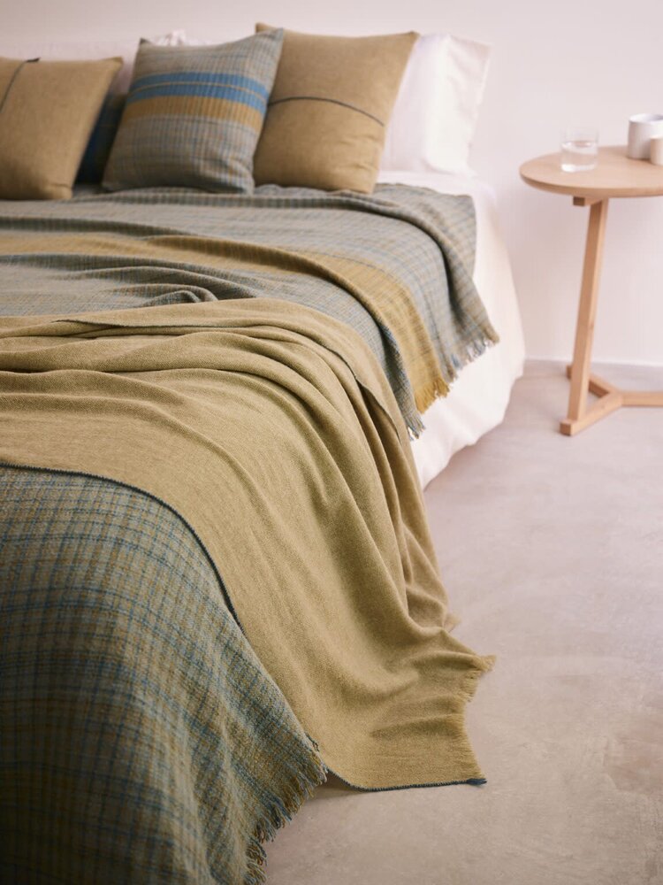 Teixidors Bedspread Moodern green/turquoise - merino wool