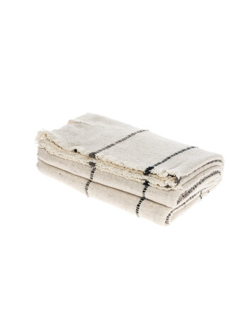 Teixidors Throw Apt light grey - black line