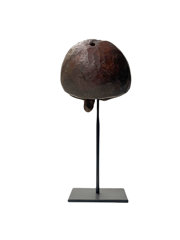 Vintage wooden camel bell on stand #1