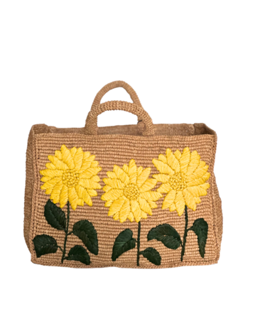 Lolo Deco Raffia Shopper Madagascar - Laura sunflower