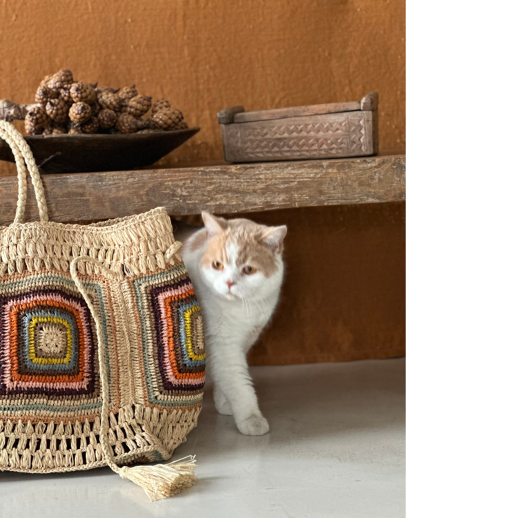 Lolo Deco Raffia Shopper Madagascar - Mafalga
