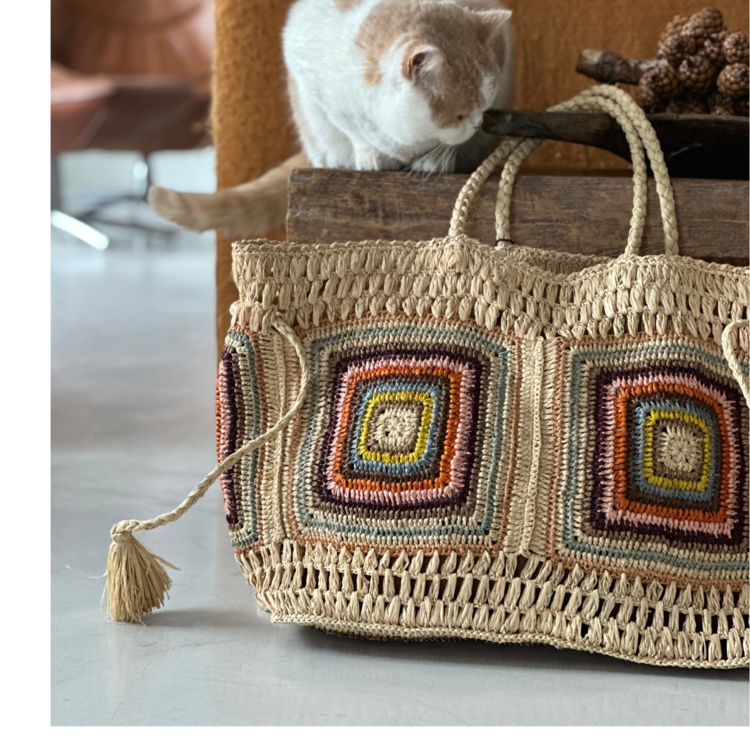 Lolo Deco Raffia Shopper Madagascar - Mafalga