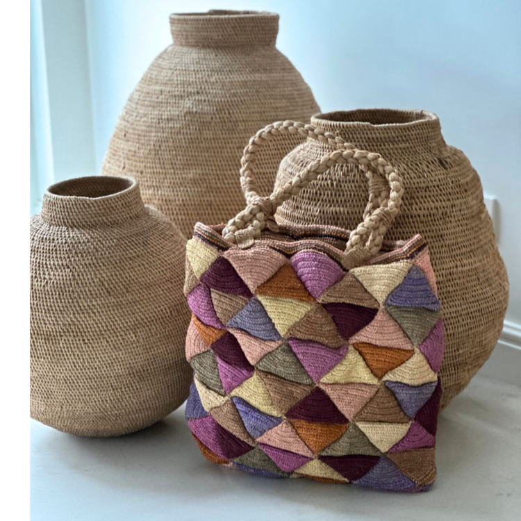 Lolo Deco Raffia Shopper Madagascar - Princesse