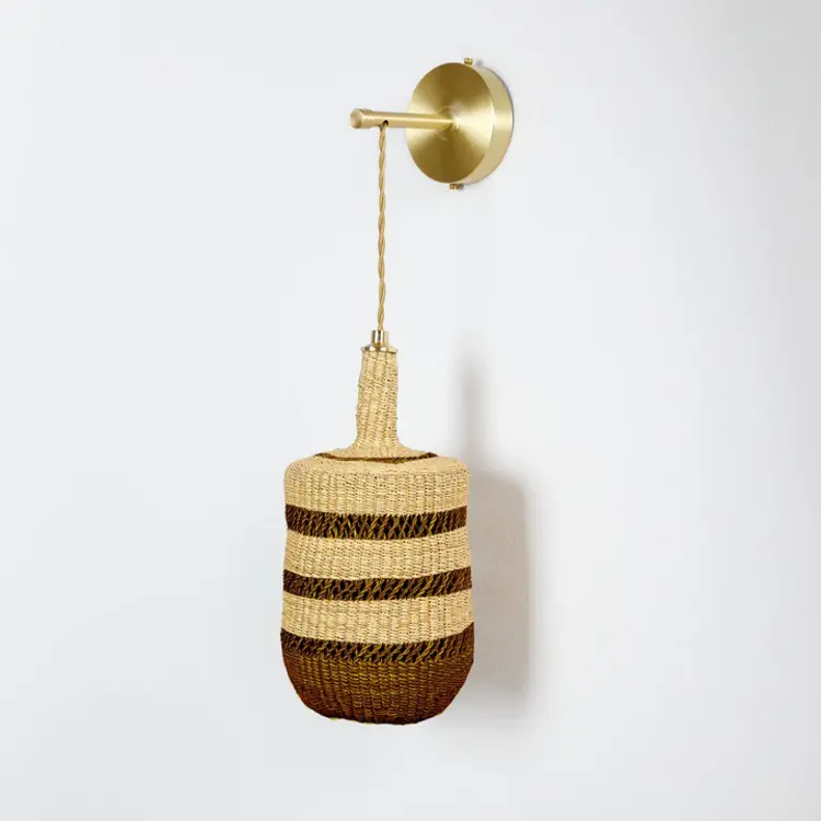 Wandlamp - naturel/noisette