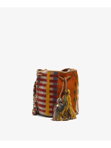 Guanabana handmade Crossbody Bag M  - Cockatoo Mustard & Beige