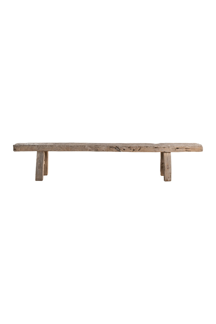 Robust sturdy bench weathered elm - 268cm