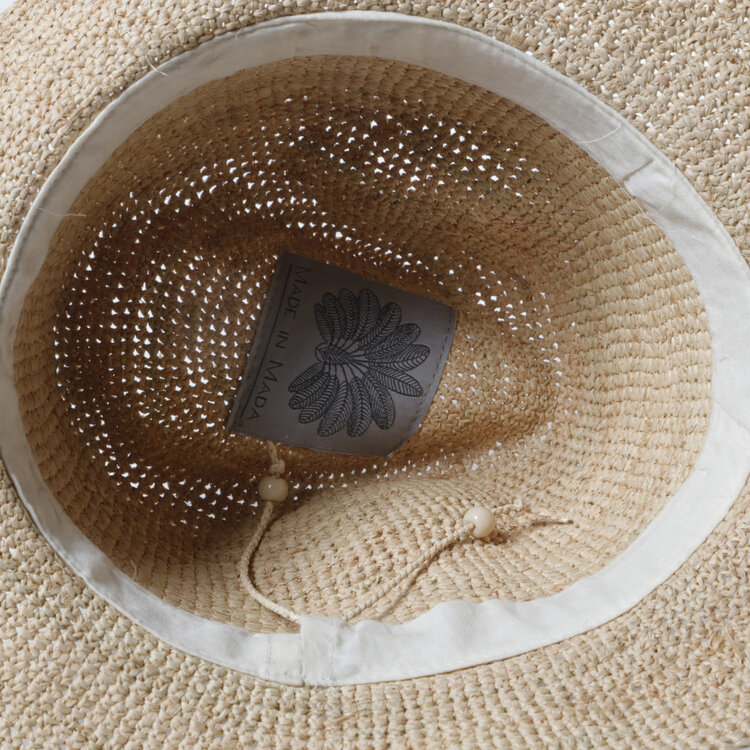 Made in Mada ELYA Hat - Natural Black Leather