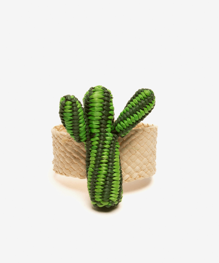 Guanabana handmade Napkin ring - cactus