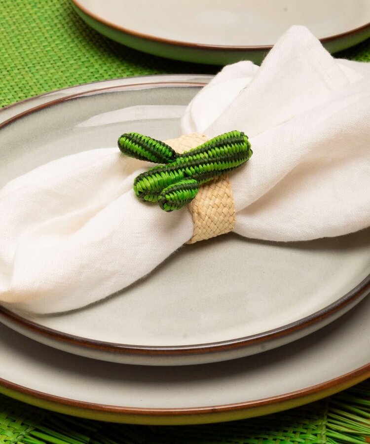 Guanabana handmade Napkin ring - cactus