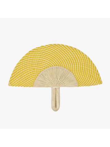 Guanabana handmade Handgeweven Waaier - Yellow & Beige