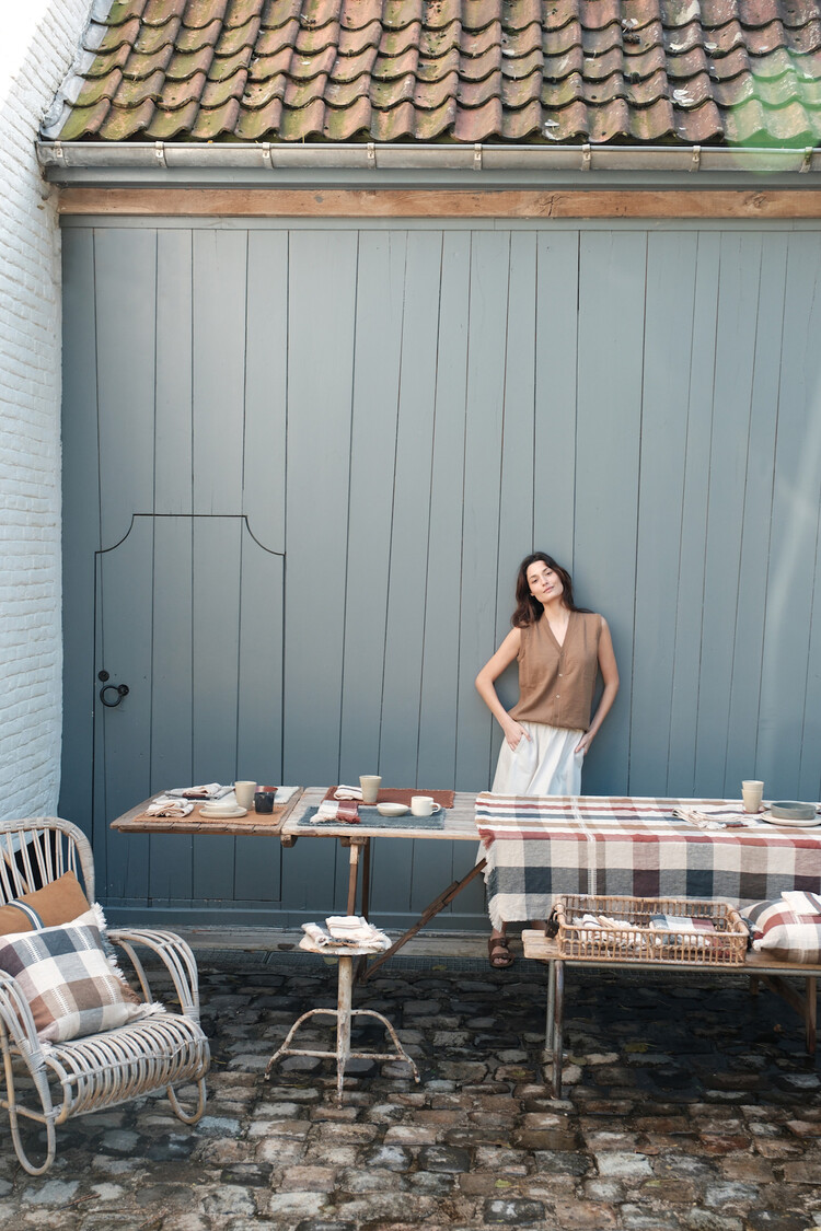 Libeco Pillow MAXINE Check