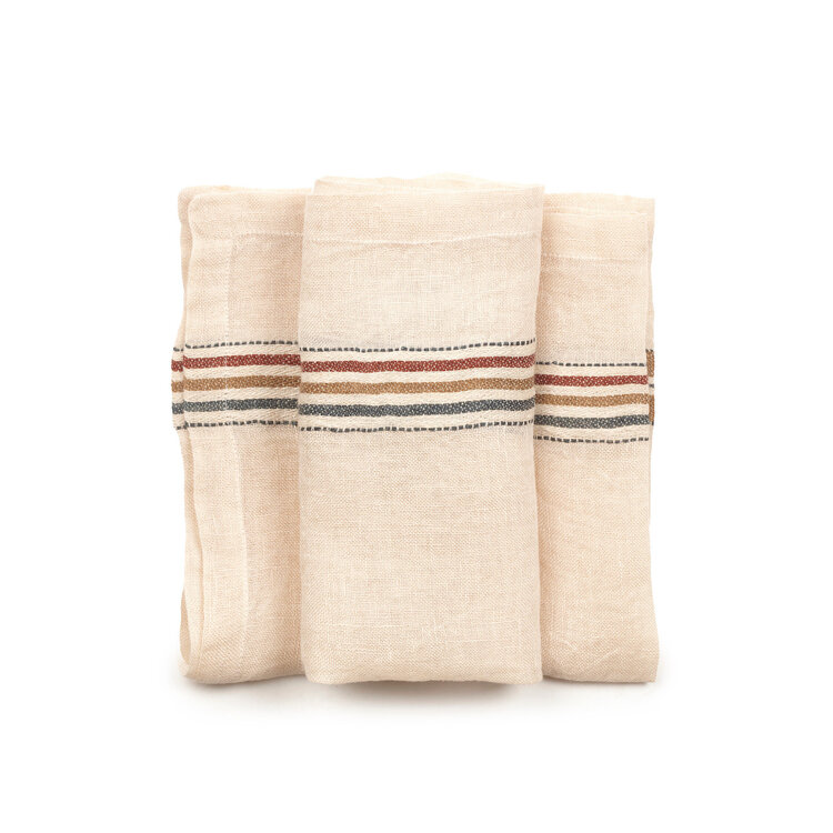 Libeco PERRY Napkin - Multi Stripe