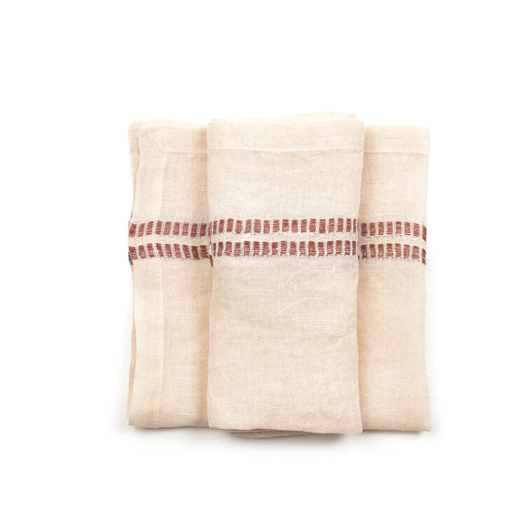 Libeco PERRY Napkin - Railroad Stripe