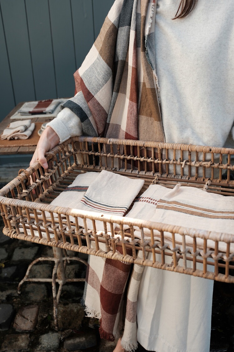 Libeco PERRY Napkin - Railroad Stripe