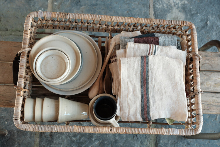 Libeco PERRY Napkin - Railroad Stripe