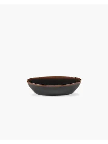 Unchartered for Serax Oval Bowl Out Of Lines - Dark Brown