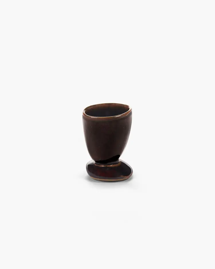 Unchartered for Serax Egg Cup Out Of Lines - Dark Brown