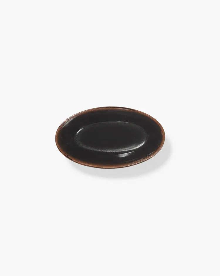 Unchartered for Serax Oval Bowl Out Of Lines - Dark Brown