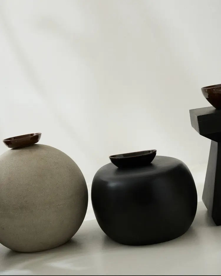 Unchartered for Serax Oval Bowl Out Of Lines - Dark Brown