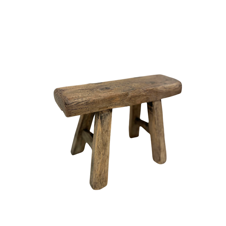 Chinese Old Mini Wooden Stool #5