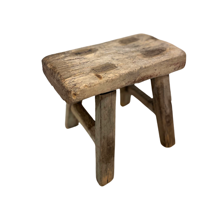 Chinese Old Mini Wooden Stool #7