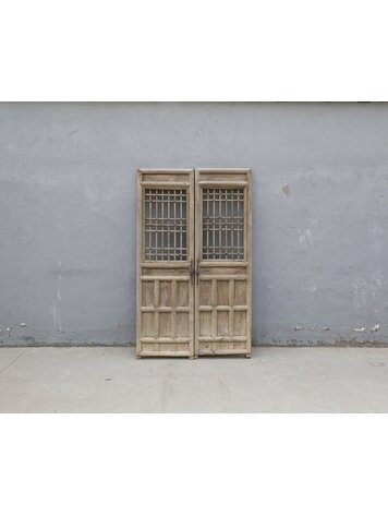 Set Of 2 Old Chinese Door Panels #13