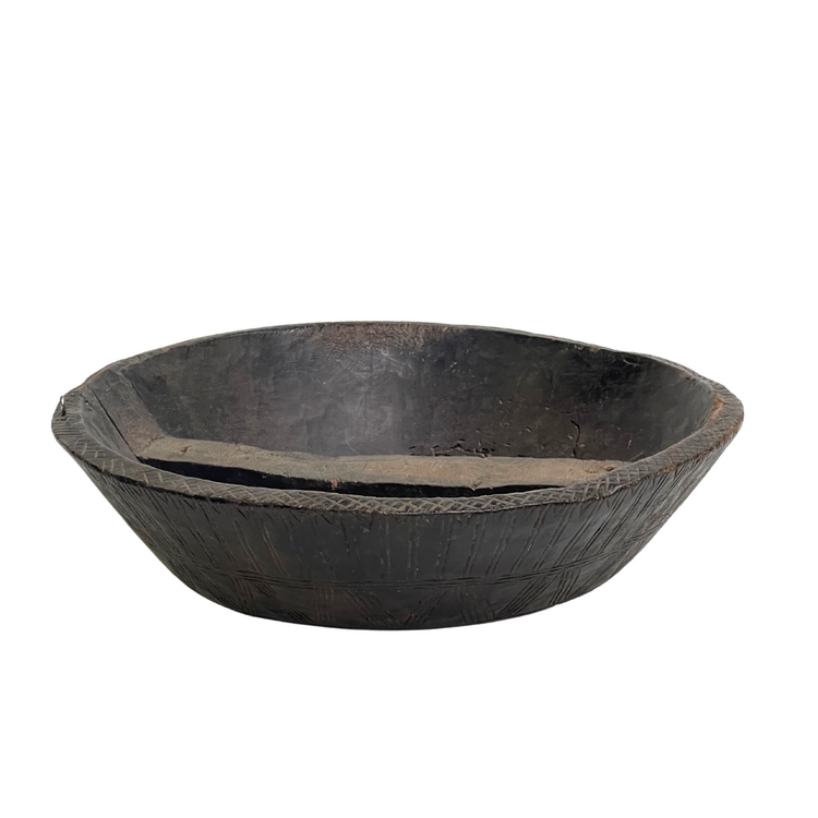 Authentic Gurage Wooden Meat Bowl #1